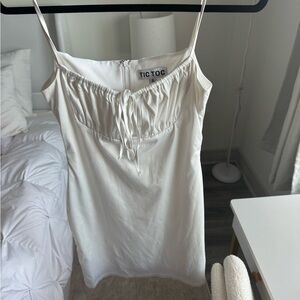 Women's White Spaghetti Strap Dress